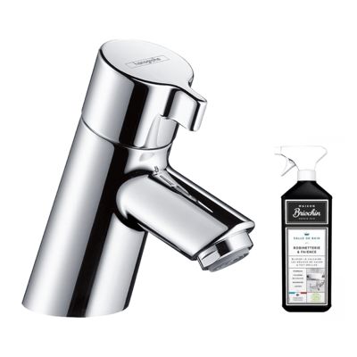 Mitigeur lave-mains HANSGROHE 40 sans tirette ni vidage chromE + nettoyant Briochin
