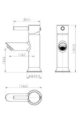 Mitigeur lave mains rouge Essebagno Luisa