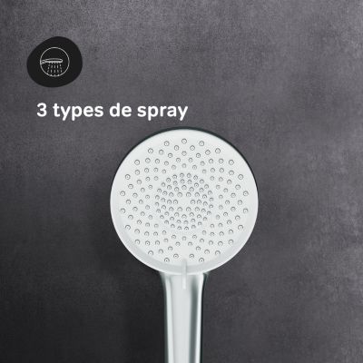 Mitigeur mécanique de baignoire avec douchette et support Robinet Salle de Bain Chromé, FXA15000  X-Joy AM.PM