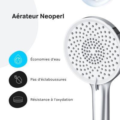 Mitigeur mécanique de baignoire avec douchette et support Robinet Salle de Bain Chromé, FXA15000  X-Joy AM.PM
