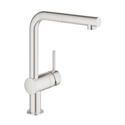 Mitigeur Minta avec rotation 360 et douchette Supersteel GROHE 32168DC0