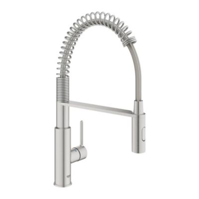 Mitigeur monocommande évier avec douchette extractible, finition inox brossé Infinity (30614DC0)