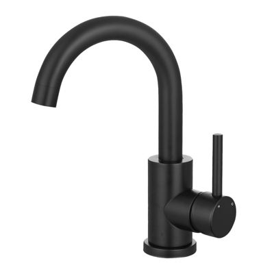 Mitigeur pivotant 360, noir, acier inoxydable, eau chaude/froide, facile à installer, lavabo, petite cuisine, bain/cuisine