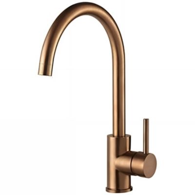 Mitigeur pour évier de cuisine bec haut orientable SANINDUSA Kopa Arc cuivre brossé