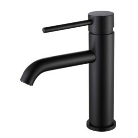 Mitigeur, robinet de lavabo pour salle de bain rond design et moderne (Noir) LuxuryBain