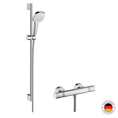 Mitigeur thermostatique avec ensemble douche Hansgrohe Croma Select E