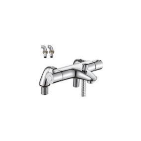 Mitigeur Thermostatique Baignoire Robinet Thermostatique Bain Douche avec Bouton Anti-brûlure