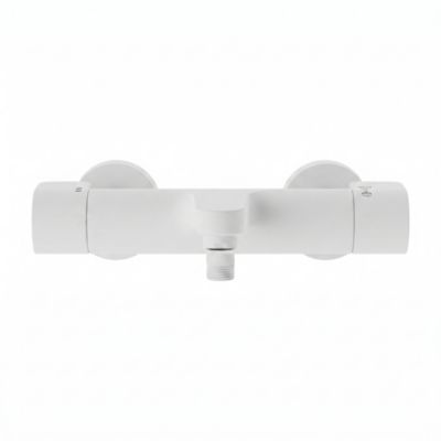 Mitigeur thermostatique bain/douche blanc GoodHome Cavally
