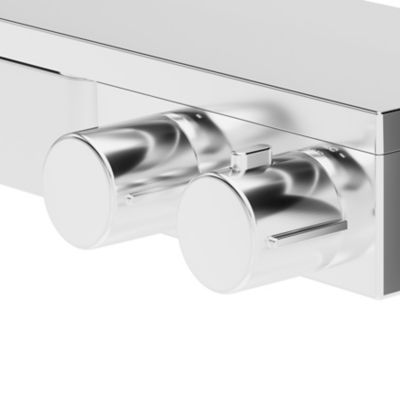 Mitigeur thermostatique bain/douche chromé GoodHome Kolima