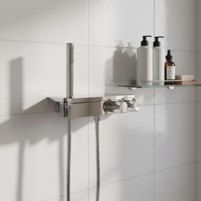 Mitigeur thermostatique bain/douche chromé GoodHome Kolima