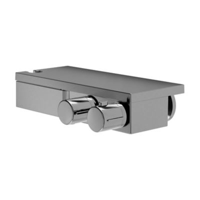 Mitigeur thermostatique bain/douche gris GoodHome Kolima