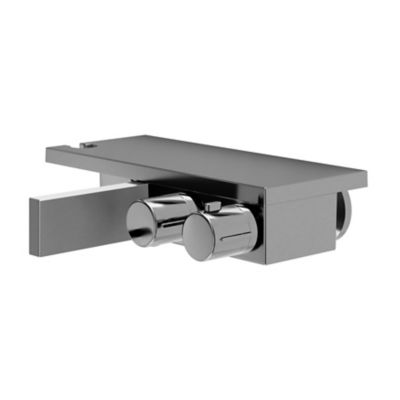 Mitigeur thermostatique bain/douche gris GoodHome Kolima