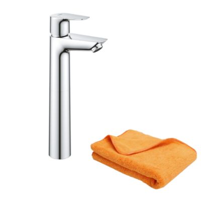 Mitigeur vasque GROHE Quickfix StartEdge avec bonde taille XL + microfibre