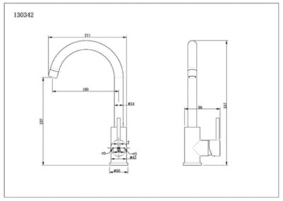 Mitigeur évier blanc Essebagno Kiwo