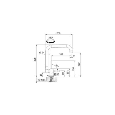 Mitigeur évier Franke Monocommande Chromé – 294590SBVL – Neuf Sous Blister