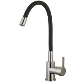 Mitigeur évier façon inox flexible à mémoire de forme Essebagno Mémory