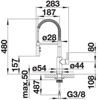 Mitigeur évier monocommande chromé Blanco 521476