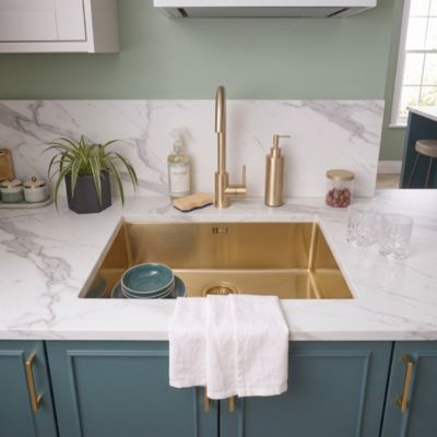 Mitigeur évier or brossé Essebagno Kiwo