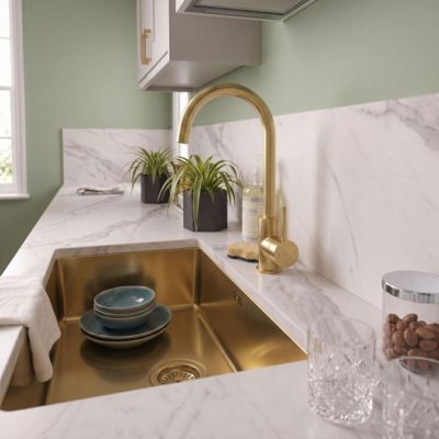 Mitigeur évier or brossé Essebagno Kiwo
