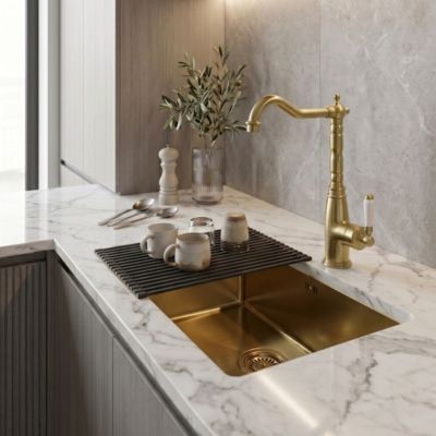 Mitigeur évier or brossé Essebagno Leeds