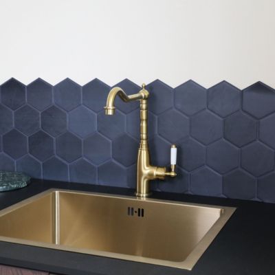 Mitigeur évier or brossé Essebagno Leeds