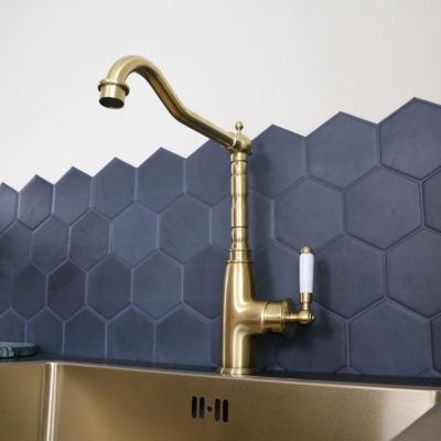 Mitigeur évier or brossé Essebagno Leeds