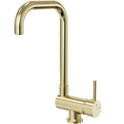 Mitigeur évier or brossé rabattable "spécial fenêtre" Essebagno New Oslo