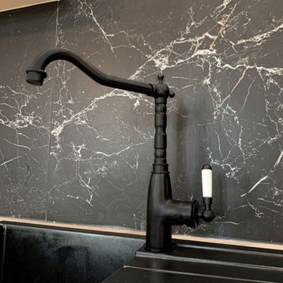 Mitigeur évier rétro noir Essebagno Leeds