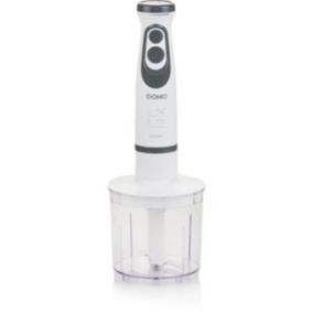 Mixeur Electrique Ensemble  - DOMO - DO1089M - 600 W - Vitesse variable + Turbo -  plongeur, fouet, hachoir, verre gradué - Blanc