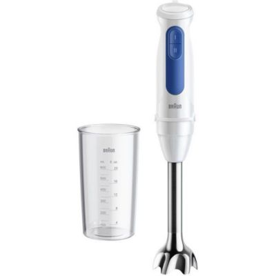Mixeur Electrique  plongeant - BRAUN - MultiQuick MQ30001M - 900 W - 2 vitesses - Blanc / Bleu
