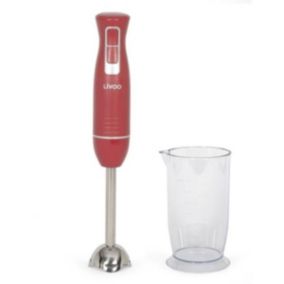 Mixeur Electrique  plongeant - LIVOO - DOP245R - 400W - 2 vitesses - Bol gradué 700 ml - 2 lames en acier inoxydable
