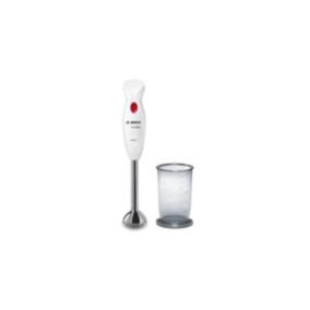 Mixeur Plongeant 400W Blanc pied Inox Bol 0,75L 4 lames Inox Gobelet Gradué Pied Amovible BOSCH
