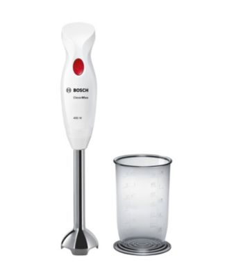 Mixeur plongeant CleverMixx - BOSCH - 400W - Pied détachable inox - 1 vitesse - Bol mixeur - Blanc