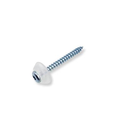 MK PC DIAMONDS vis galvanisées M5x50 mm pour bois avec rondelle d'étanchéité transparente, pour revêtement en polycarbonate, 50 p