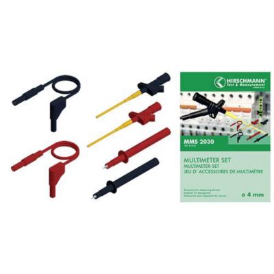MMS 2030 Set de cordons de mesure de sécurité 4 mm, 1 m, CAT III 1000 V