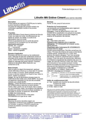 MN Enlève Ciment - Enlève ciment pour pierres naturelles - Lithofin - 5 L