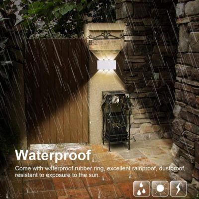 Moderne Lampe Murale LED Applique Murale Up Down Imperméable Aluminium 6W Blanc Chaud Classe énergétique ABlanc