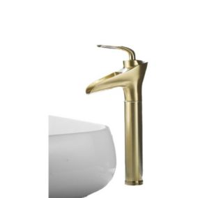 Moderne Robinet de Salle de Bain en Laiton - Mitigeur Lavabo Cascade - Robinet Lavabochaud et froid réglable - Valve en céramique