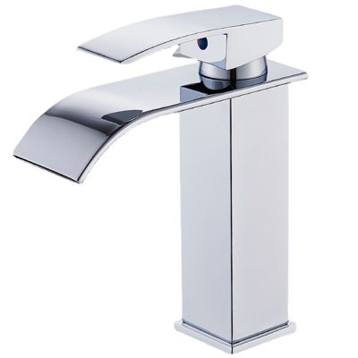 Moderne Robinet Salle de Bain Cascade, Design Elégant Robinet Lavabo Cascade, Mitigeur Salle de Bain en Laiton