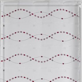 Modulable aux broderies de vagues (0.45x0.90 m - Bordeaux)