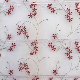 Modulable aux fleurs brodées (0.45x1.2 m - Rouge)