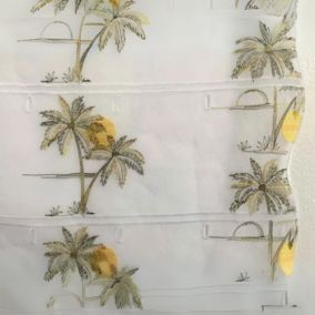 Modulable brodé de cocotiers (0.45x2.2 m - Jaune)