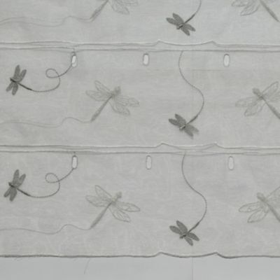 Modulable brodé libellules (58x160 cm - Argent)