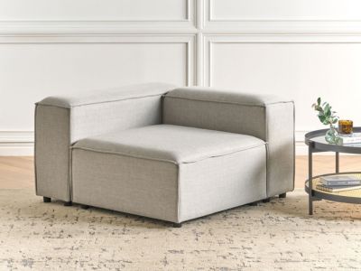 Module d'angle ARDAL Tissu Gris clair Côté droit