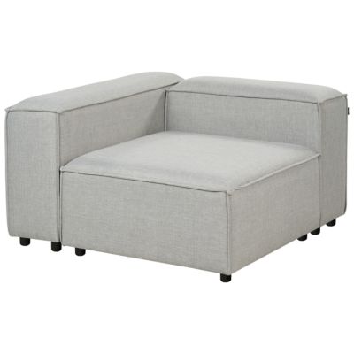 Module d'angle ARDAL Tissu Gris clair Côté droit