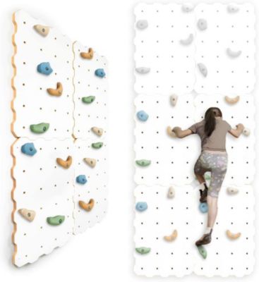 Module d'Escalade Intérieur pour Enfant avec Prises et Planche Escalade - Mur d'Escalade Ludique
