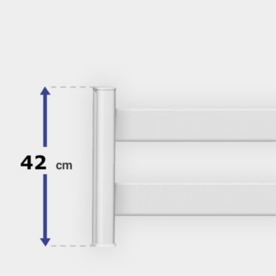 Module de clôture PVC blanc ajouré H 42 x L 150 cm 2 lisses ...