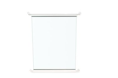 Module en verre H.100 cm pour barrière de piscine – aluminium blanc – Alumin'home – sécurité transparente et design extérieur