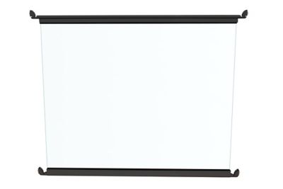 Module en verre l.150 x H.150 cm pour barrière de piscine – aluminium gris sablé – verre trempé – sécurité extérieure – Alumin’home