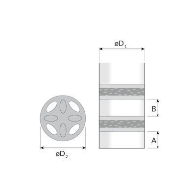 Module mousse acoustique pour calibration débit et réduction du bruit VMC - Diamètre (mm) 125